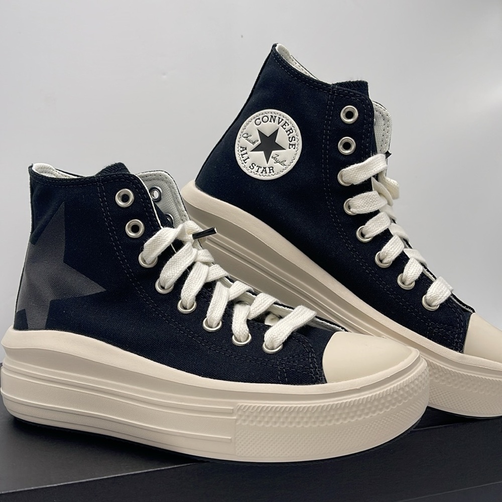 Converse WMNS A09899C CTAS MOVE HI
BLACK/NATURAL IVORY/EGRET Platforms Sneakers - Picture 6 of 16